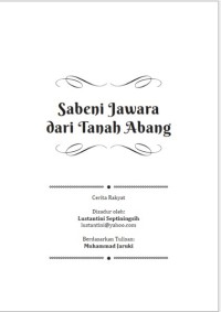 Image of E-book Sabeni Jawara dari Tanah Abang